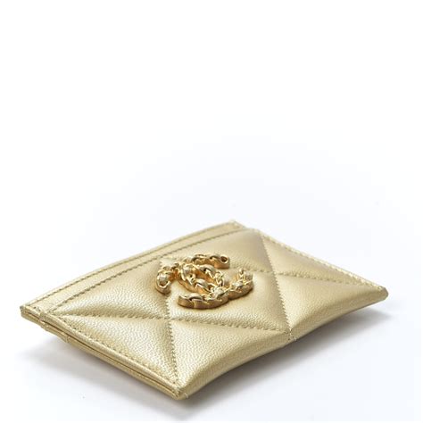 chanel card holder gold|Chanel quilted card holder.